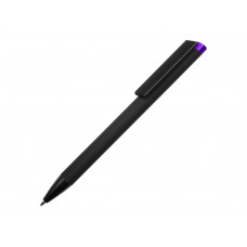 Ручка металлическая шариковая "Taper Metal" софт-тач с цветным зеркальным слоем, черный с фиолетовым
