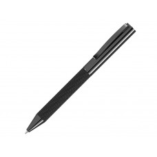 Ручка металлическая шариковая из сетки «MESH», стальной/черный с нанесением логотипа компании