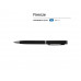 Ручка "Firenze" шариковая автоматическая софт-тач, черная с нанесением логотипа компании
