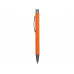 Ручка металлическая soft touch шариковая «Tender», оранжевый/серый с нанесением логотипа компании