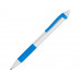 Ручка пластиковая шариковая «Centric», белый/голубой с нанесением логотипа компании