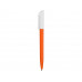 Ручка пластиковая шариковая «Миллениум Color BRL», оранжевый/белый с нанесением логотипа компании