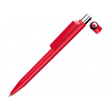 Ручка шариковая UMA «ON TOP SI F», красный с нанесением логотипа компании
