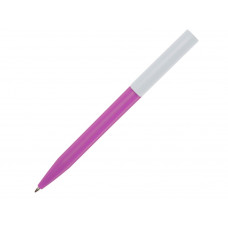 Шариковая ручка Unix из переработанной пластмассы, черные чернила - Фуксия с нанесением логотипа компании