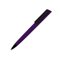Ручка пластиковая soft-touch шариковая «Taper», фиолетовый/черный