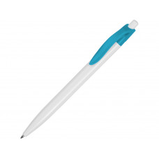 Ручка шариковая "Какаду", белый/бирюзовый