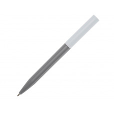 Шариковая ручка Unix из переработанной пластмассы, черные чернила - Серый с нанесением логотипа компании