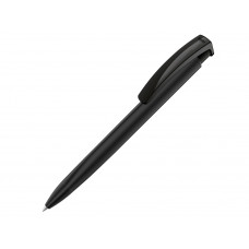 Ручка пластиковая шариковая трехгранная «Trinity Gum» soft-touch, черный с нанесением логотипа компании