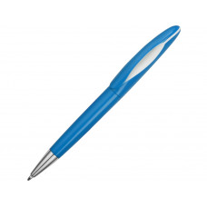 Ручка пластиковая шариковая «Chink», голубой/белый с нанесением логотипа компании