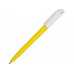 Ручка пластиковая шариковая «Миллениум Color BRL», желтый/белый с нанесением логотипа компании
