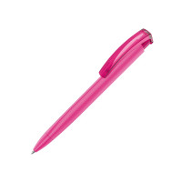 Ручка шариковая трехгранная UMA «TRINITY K transparent GUM», soft-touch, розовый