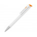 Ручка шариковая UMA «EFFECT SI», белый/оранжевый с нанесением логотипа компании