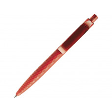 Ручка шариковая QS 01 PRT "софт-тач", красный с нанесением логотипа компании