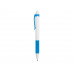 Ручка пластиковая шариковая «Centric», белый/голубой с нанесением логотипа компании