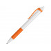 Ручка пластиковая шариковая «Centric», белый/оранжевый с нанесением логотипа компании