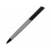 Ручка пластиковая soft-touch шариковая «Taper», серый/черный с нанесением логотипа компании