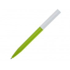 Шариковая ручка Unix из переработанной пластмассы, черные чернила - Зеленое яблоко с нанесением логотипа компании
