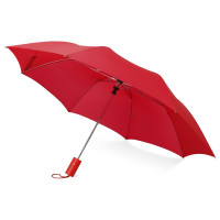Зонт складной "Tulsa", полуавтоматический, 2 сложения, с чехлом, красный