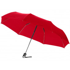 Зонт Alex трехсекционный автоматический 21,5", красный