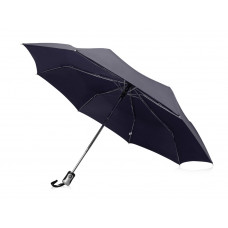Зонт Alex трехсекционный автоматический 21,5", темно-синий (Р)