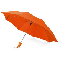 Зонт складной "Tulsa", полуавтоматический, 2 сложения, с чехлом, оранжевый