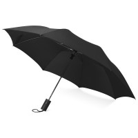 Зонт складной "Tulsa", полуавтоматический, 2 сложения, с чехлом, черный