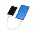 Портативное зарядное устройство "Джет" с 2-мя USB-портами, 8000 mAh, синий с нанесением логотипа компании