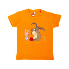 Футболка «Винни-Пух» детская, оранжевый с нанесением логотипа компании