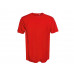 Мужская спортивная футболка Turin из комбинируемых материалов, красный с нанесением логотипа компании
