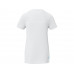 Borax Женская футболка с короткими рукавами из переработанного полиэстера согласно стандарту GRS с отличным кроем - Белый с нанесением логотипа компании