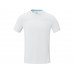 Borax Мужская футболка с короткими рукавами из переработанного полиэстера, сертифицированного согласно GRS - Белый с нанесением логотипа компании