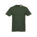 Мужская футболка Heros с коротким рукавом, зеленый армейский с нанесением логотипа компании