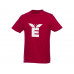 Мужская футболка Heros с коротким рукавом, красный с нанесением логотипа компании
