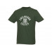 Мужская футболка Heros с коротким рукавом, зеленый армейский с нанесением логотипа компании