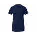 Borax Женская футболка с короткими рукавами из переработанного полиэстера согласно стандарту GRS с отличным кроем - Темно - синий с нанесением логотипа компании