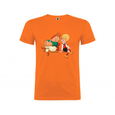 Футболка "Карлсон» детская, оранжевый с нанесением логотипа компании