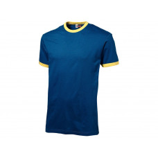 Футболка "Adelaide" мужская, синий/желтый с нанесением логотипа компании