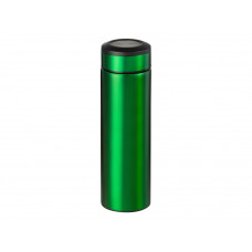 Термос «Confident Metallic» 420мл, зеленый с нанесением логотипа компании