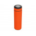 Термос «Confident» с покрытием soft-touch 420мл, оранжевый с нанесением логотипа компании