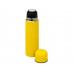 Термос «Ямал Soft Touch» с чехлом, 500мл, желтый с нанесением логотипа компании