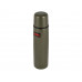 Термос из нерж. стали тм THERMOS FBB-1000AG 1L, зеленый с нанесением логотипа компании