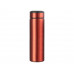Термос «Confident Metallic» 420мл, красный с нанесением логотипа компании
