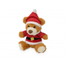 Плюшевый медведь «Santa» с нанесением логотипа компании