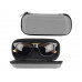 Солнцезащитные очки Rockwood с бамбуковыми дужками в сером футляре, черный с нанесением логотипа компании