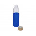 Бутылка для воды стеклянная "Refine", в чехле, 550 мл,  синий с нанесением логотипа компании