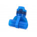Складная бутылка "Твист" 500мл, синий с нанесением логотипа компании