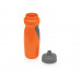 Спортивная бутылка «Flex» 709 мл, оранжевый/серый с нанесением логотипа компании