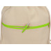 Рюкзак-мешок хлопковый Lark с цветной молнией, натуральный/зеленое яблоко с нанесением логотипа компании