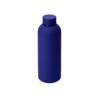 Вакуумная термобутылка "Cask" Waterline, soft touch, 500 мл, тубус, синий