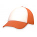 Бейсболка под сублимацию с сеткой Newport, оранжевый/белый с нанесением логотипа компании